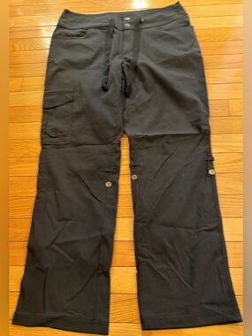 Columbia Black Omni-Shield Convertible Hiking Pants Roll Tab Women’s 10 Short